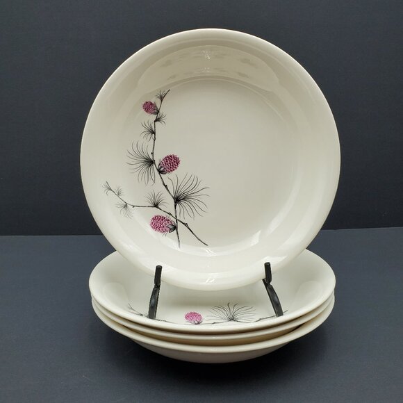 Canonsburg Pottery Allegheny Ware Wild Clover Soup Bowls Pasta Bowls - Picture 6 of 6